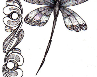 340x270 Dragonfly Clipart Psychedelic