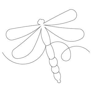 300x300 Dragonfly Outline