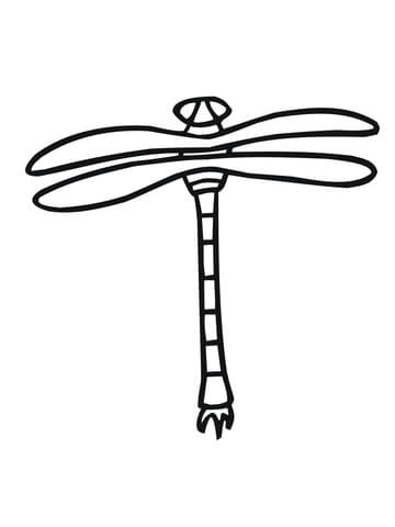 360x480 Simple Dragonfly With Bold Outline Coloring Page