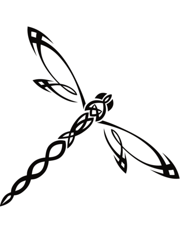 371x480 Dragonfly Tattoo Coloring Page Free Printable Coloring Pages