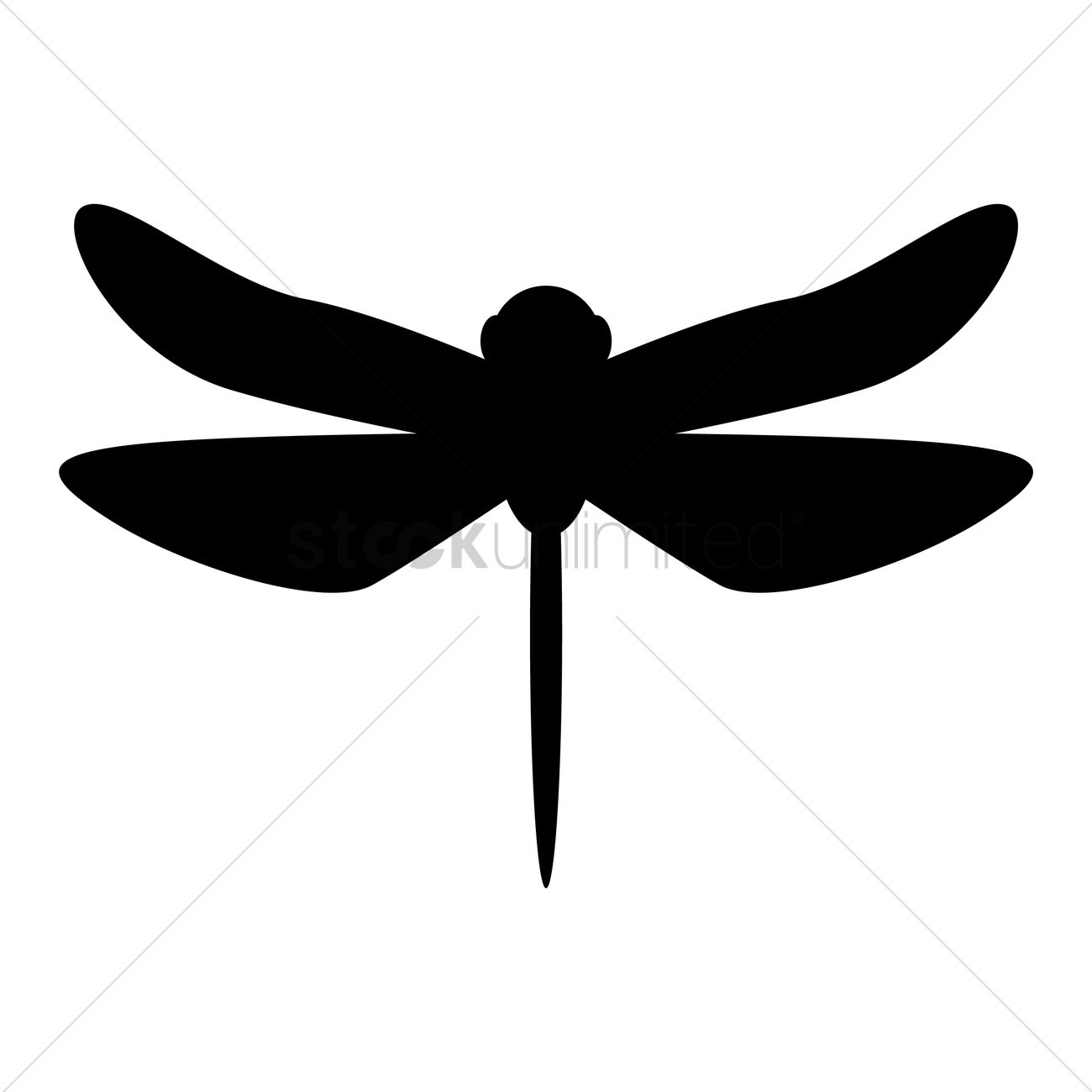 1300x1300 Dragonfly Silhouette Vector Image