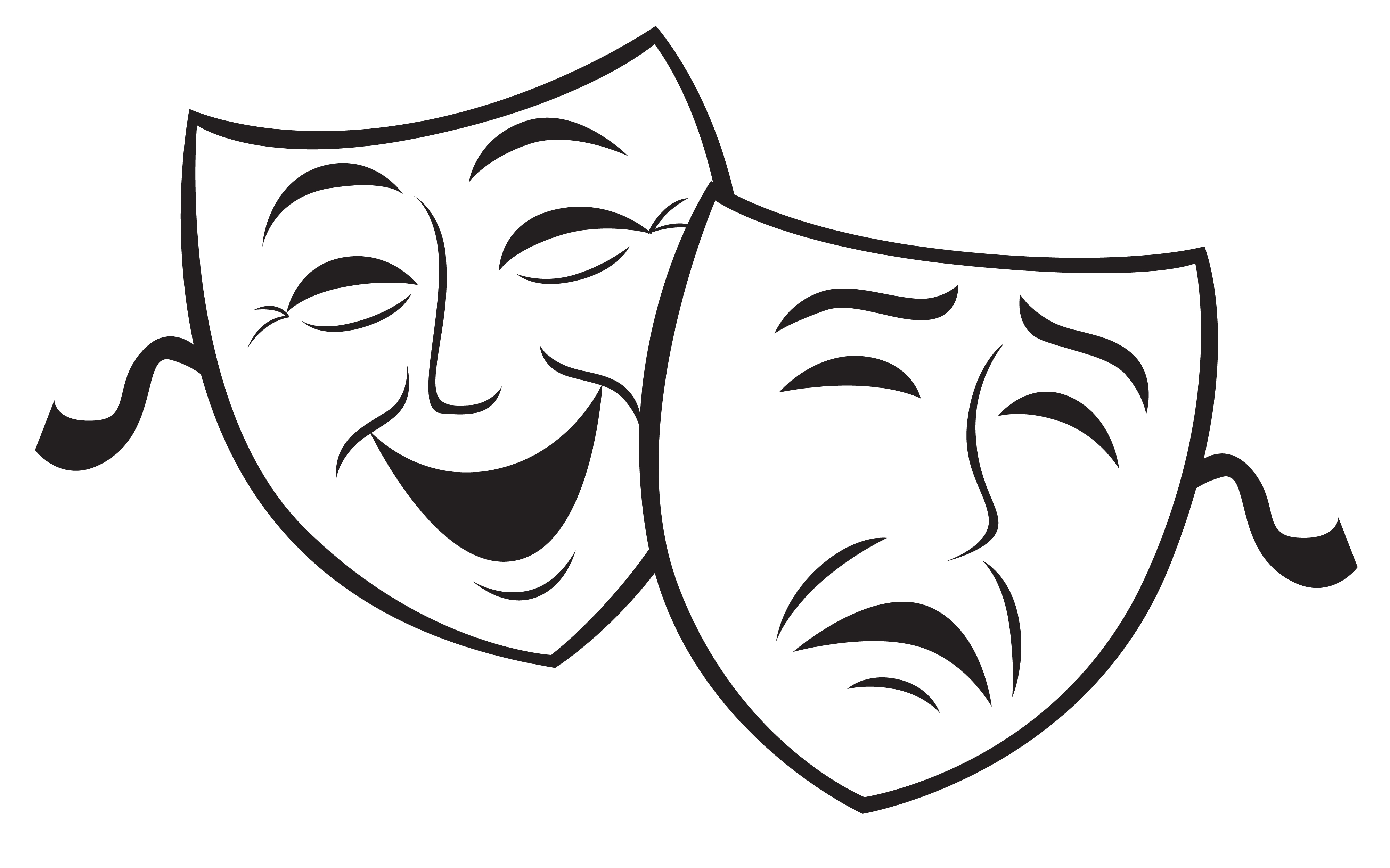 4000x2500 Broadway Clipart Drama Mask