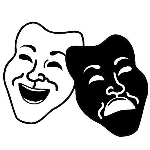 500x500 Clipart Drama Masks