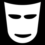 150x150 Theater Masks Of Drama And Comedy On Grey Background Royalty Free