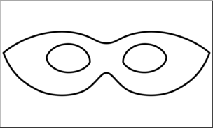 304x184 Clip Art Theater Mask (Coloring Page) I Abcteach