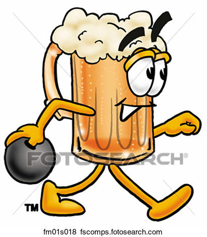 410x470 Clip Art Of Beer Mug Bowling Fm01s018