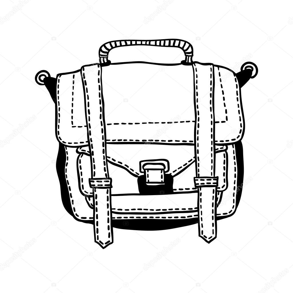 Drawing Of A Backpack | Free download on ClipArtMag