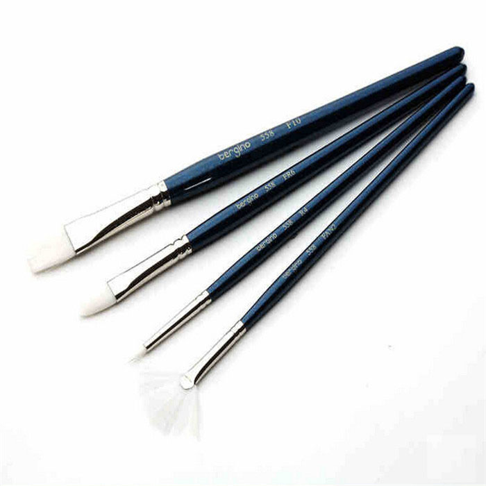 700x700 4pcs Short White Watercolor Gouache Oil Paint Brush For Drawing