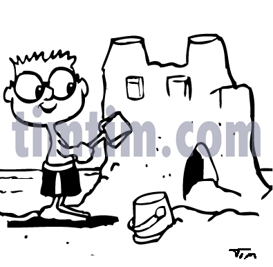 395x385 Free Drawing Of Sand Castle From The Category Parents Amp Kids