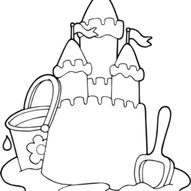 268x268 Coloring Page Sand Castle Kids Drawing And Coloring Pages