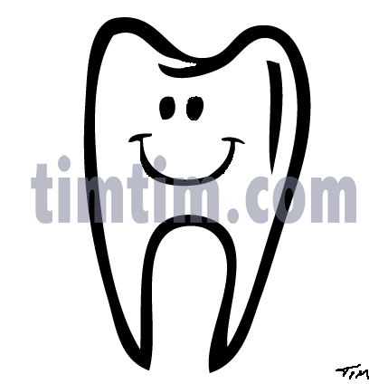 429x424 Free Drawing Of 1 Happy Tooth Bw From The Category Diet Amp Health
