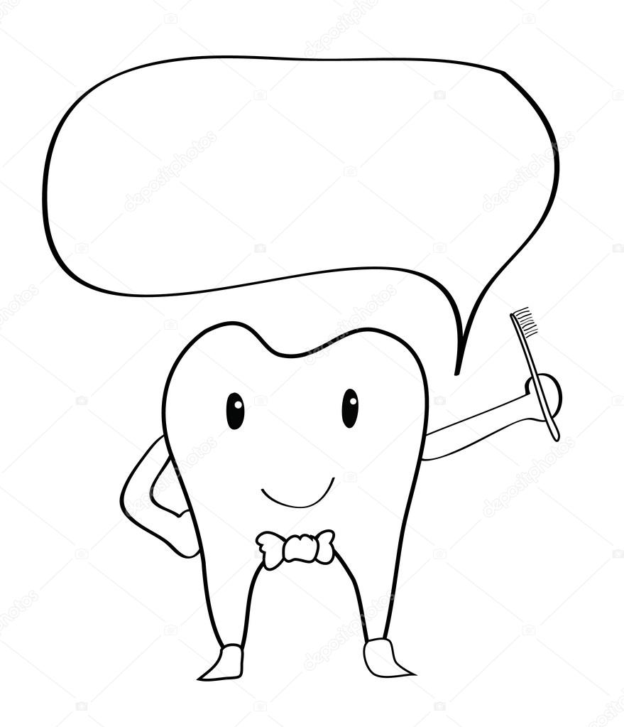 879x1023 Teeth Cartoon Hand Drawing Stock Vector Pockygallery