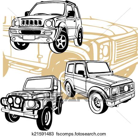 450x446 Clipart Of Off Road Cars