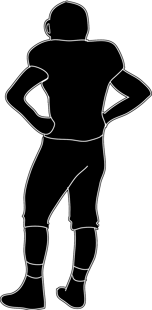 581x1181 Standing Football Player Clipart