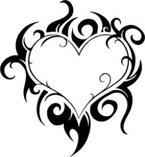 294x320 Clipart Of Hearts With Flames