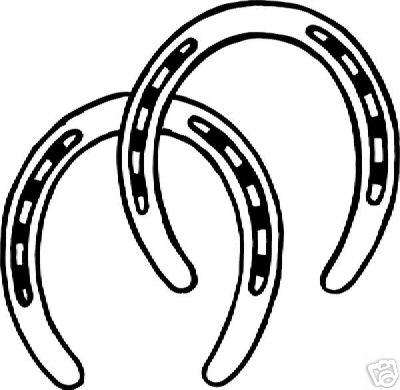400x390 Horseshoe Clipart Black And White