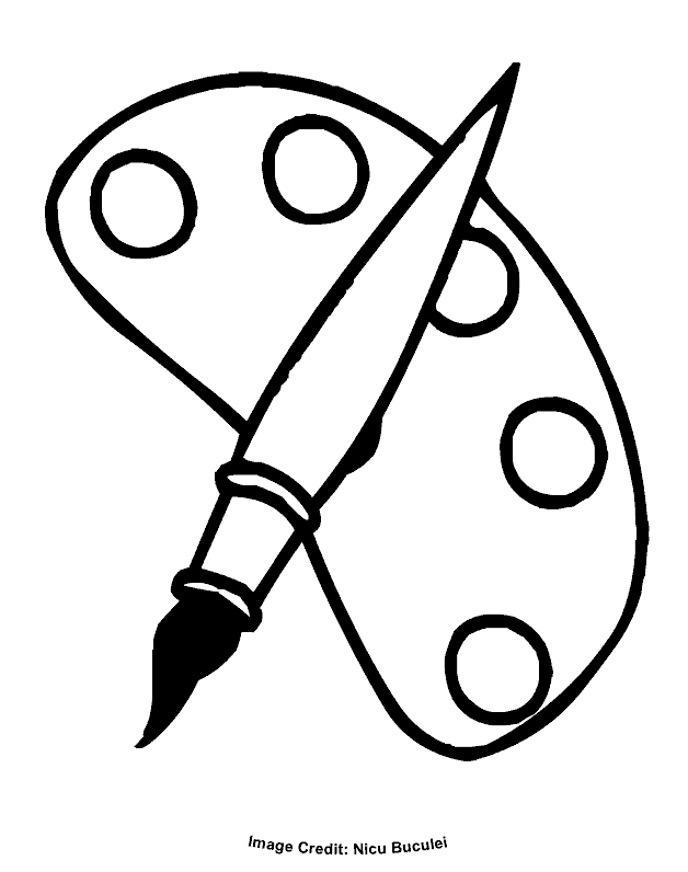  Paint Brush Coloring Page 10