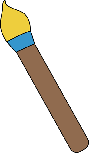 294x500 Yellow Clipart Paintbrush