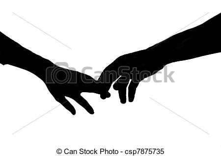 450x318 Silhouette Clipart Holding Hand
