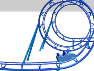 320x240 Corkscrew Roller Coaster Design