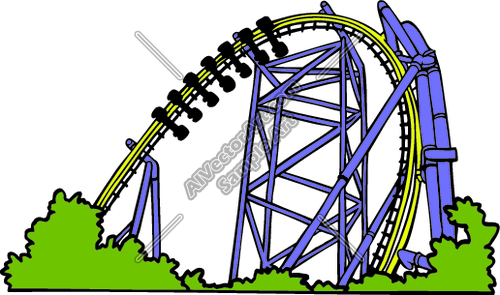 500x295 Roller Coaster Track Clipart