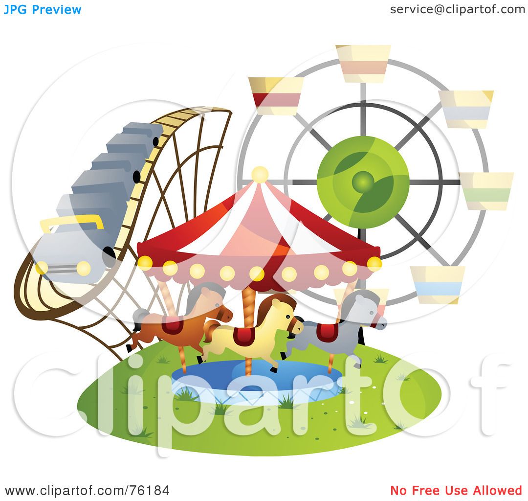 1080x1024 Royalty Free (Rf) Clipart Illustration Of A Roller Coaster