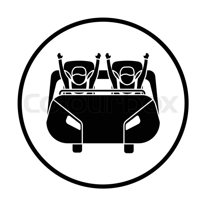 800x800 Three Children Riding In A Roller Coaster Stock Vector Colourbox