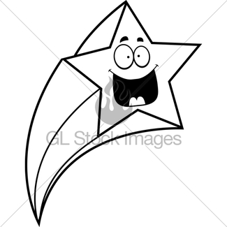 325x325 Grinning Cartoon Shooting Star Gl Stock Images