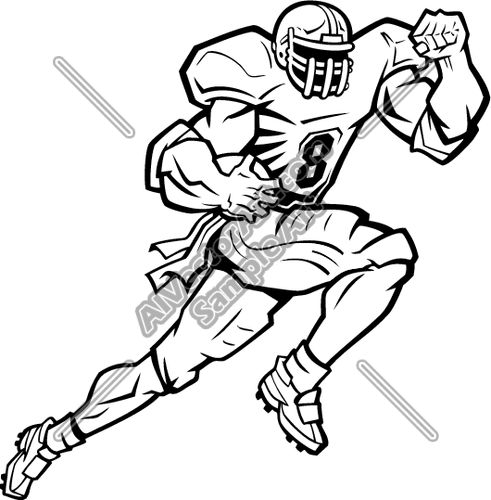 491x500 Sports Clipart Image Of A Female Football Player Football Clip