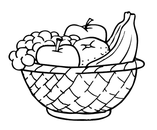 530x441 Simple Clipart Fruit Basket