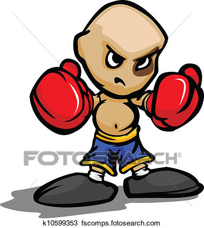 421x470 Clipart Of Cartoon Vector Illustration Of A Tough Kid With Boxing