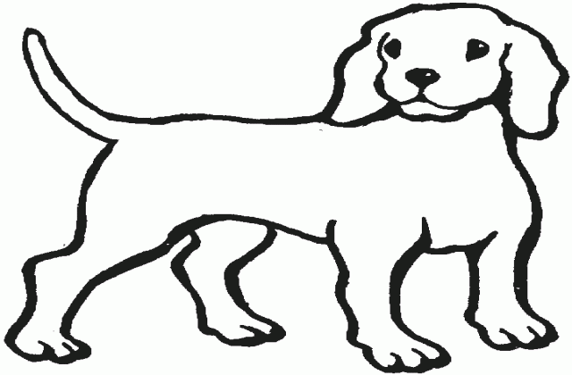 640x420 Puppy Clipart Line Drawing