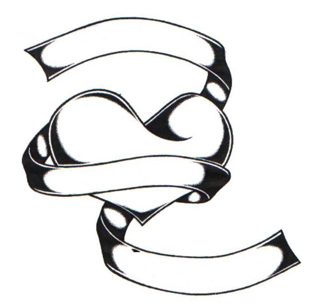 664x627 Heart With Banner Drawing Fashionplaceface. Heart Tatoos