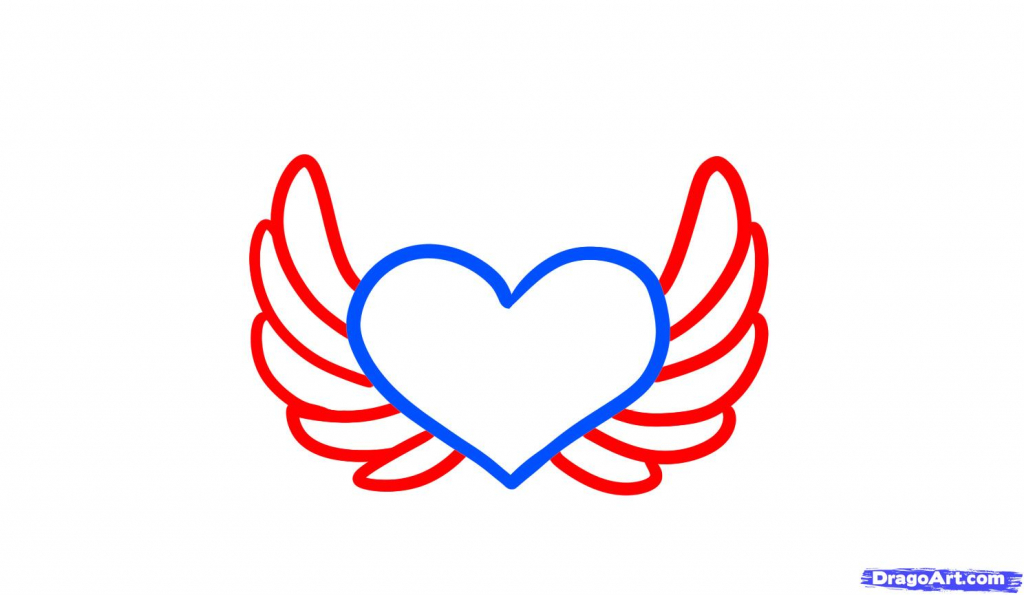 1024x595 How Do You Draw Hearts How To Draw Heart With Banner I Iove You