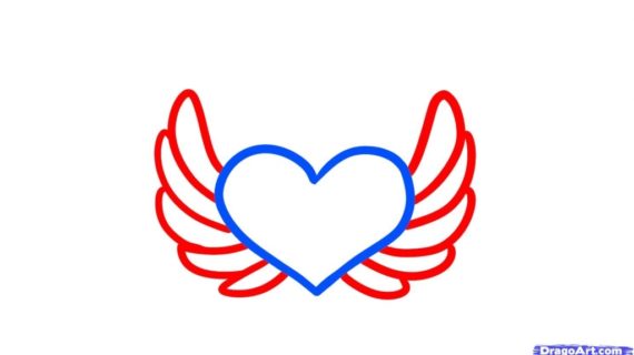 570x320 How To Draw A Heart How To Draw Heart With Banner I Iove You