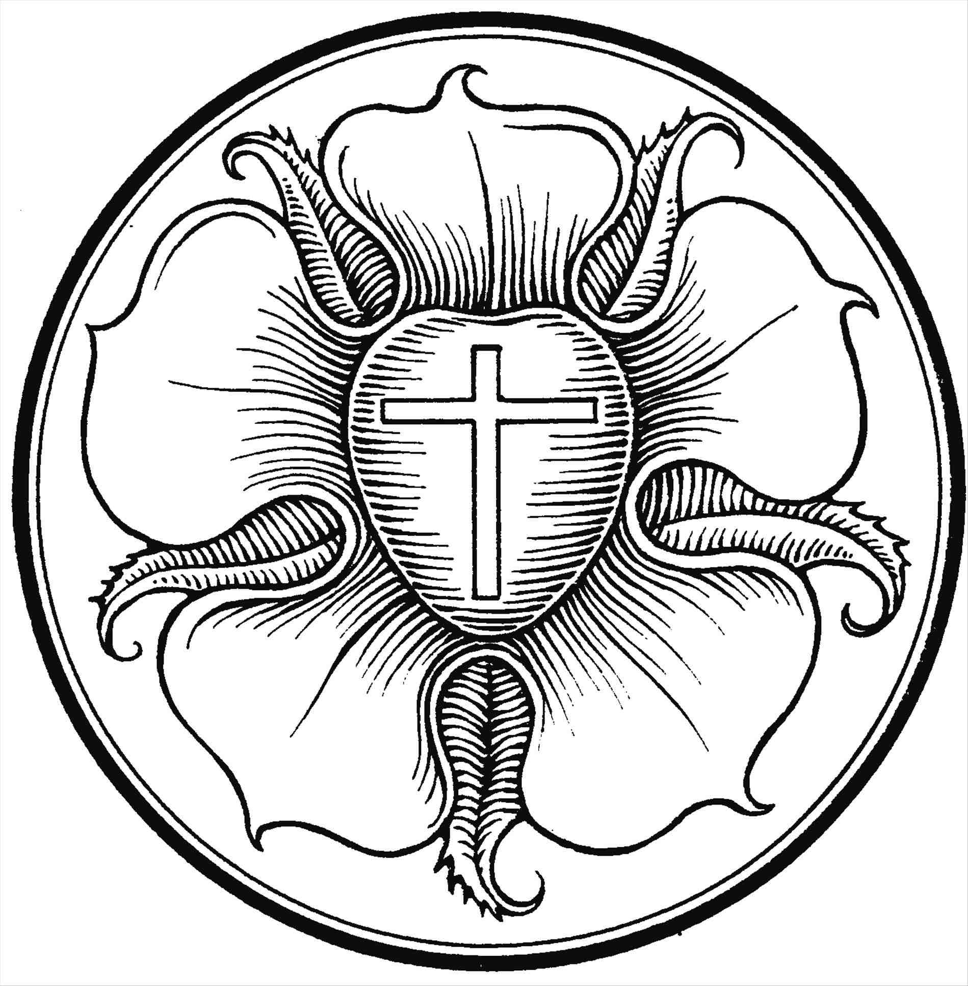 1899x1935 Drawings Of Cross With Banners And Roses