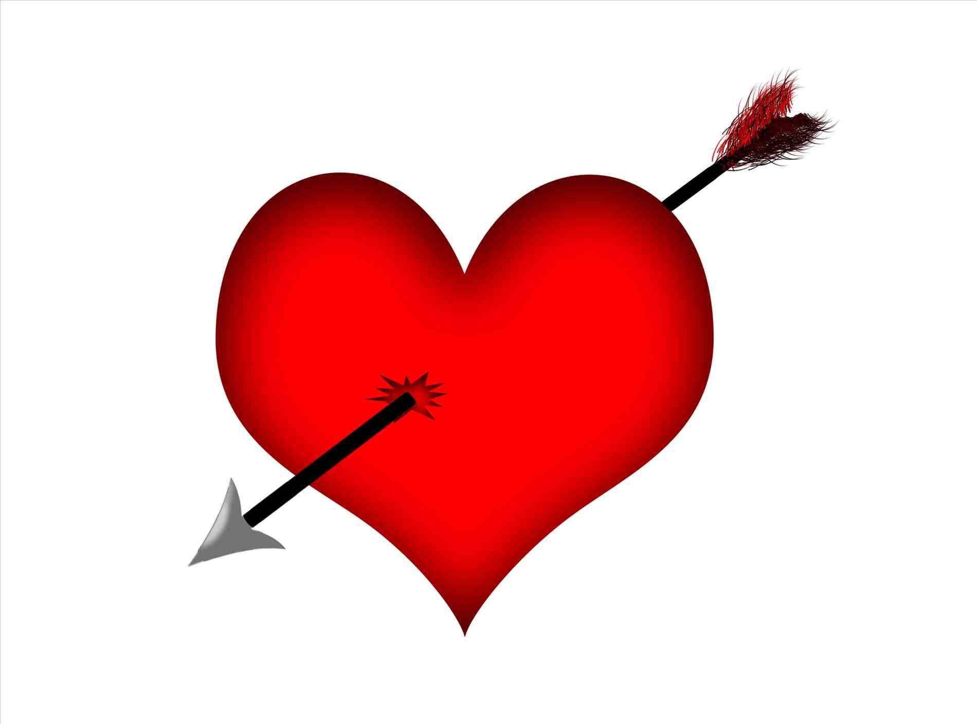 1900x1409 Drawings Of Hearts With Arrows