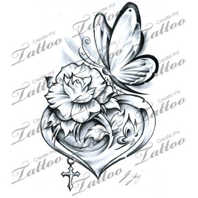 400x400 Marketplace Tattoo The Butterfly Heart
