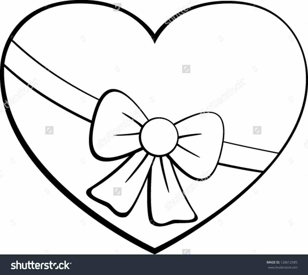 1185x1057 Hearts With Ribbons Drawings