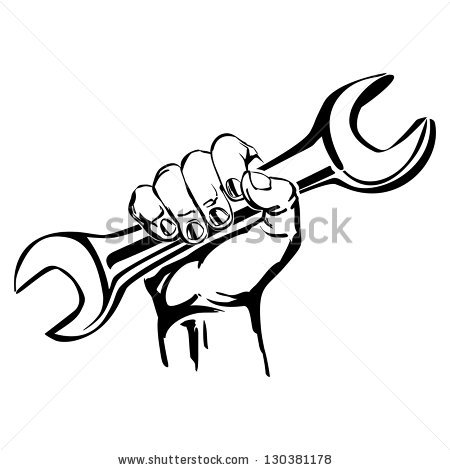 450x470 Hand With Wrench Clipart