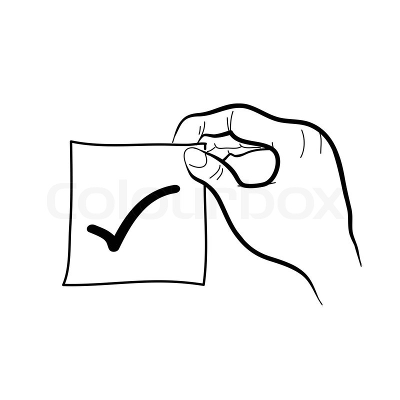 800x800 Hand Holding Pencil Stock Vector Colourbox