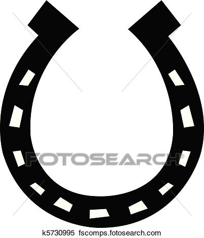 402x470 Clipart Of Lucky Horseshoes K12319975