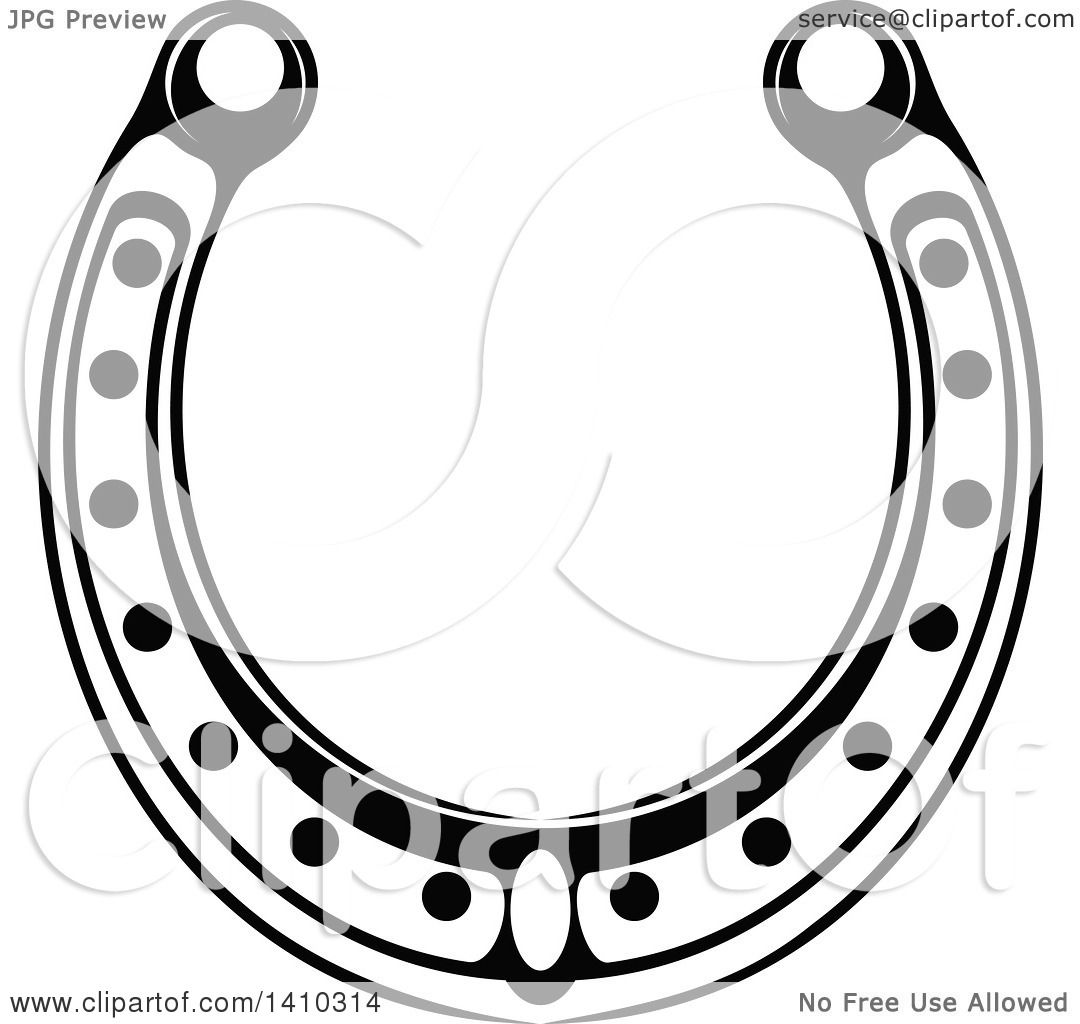 1080x1024 Clipart Of A Black And White Horseshoe