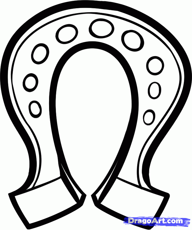 673x808 Drawn Horseshoe Simple