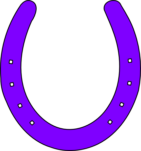 558x595 Horse Shoe Purple Clip Art