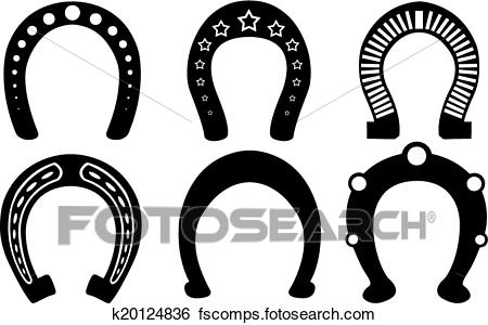 450x300 Clip Art Of Horseshoes K20124836