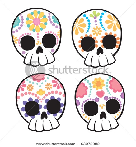 437x470 Drawn Sugar Skull Easy