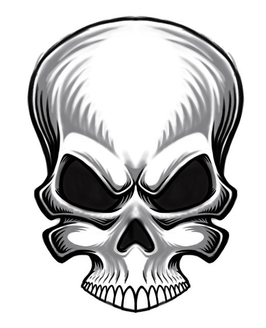 519x640 Evil Skull Rough Sketch Sketches, Skull Illustration