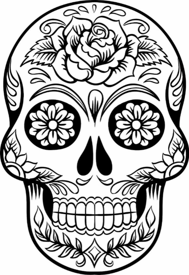 728x1054 Sugar Skull New Year Drawings Merry Christmas Amp Happy New Year