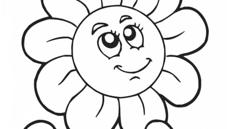 750x425 Best Spring Flowers Coloring Pages 44 For Line Drawings